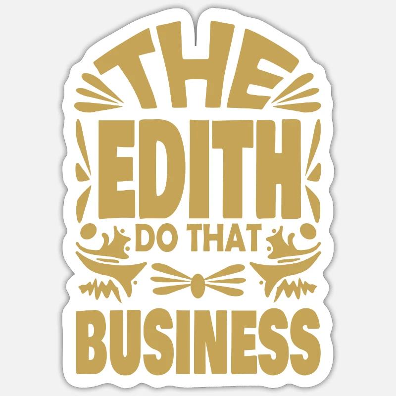Edith - Sticker Größe S (10 x 10 cm) - Mattweiß