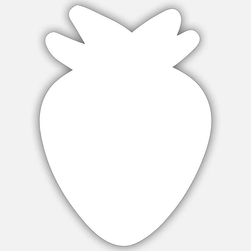 Strawberry Icon Icon - Sticker size S (10 x 10 cm) - white matte