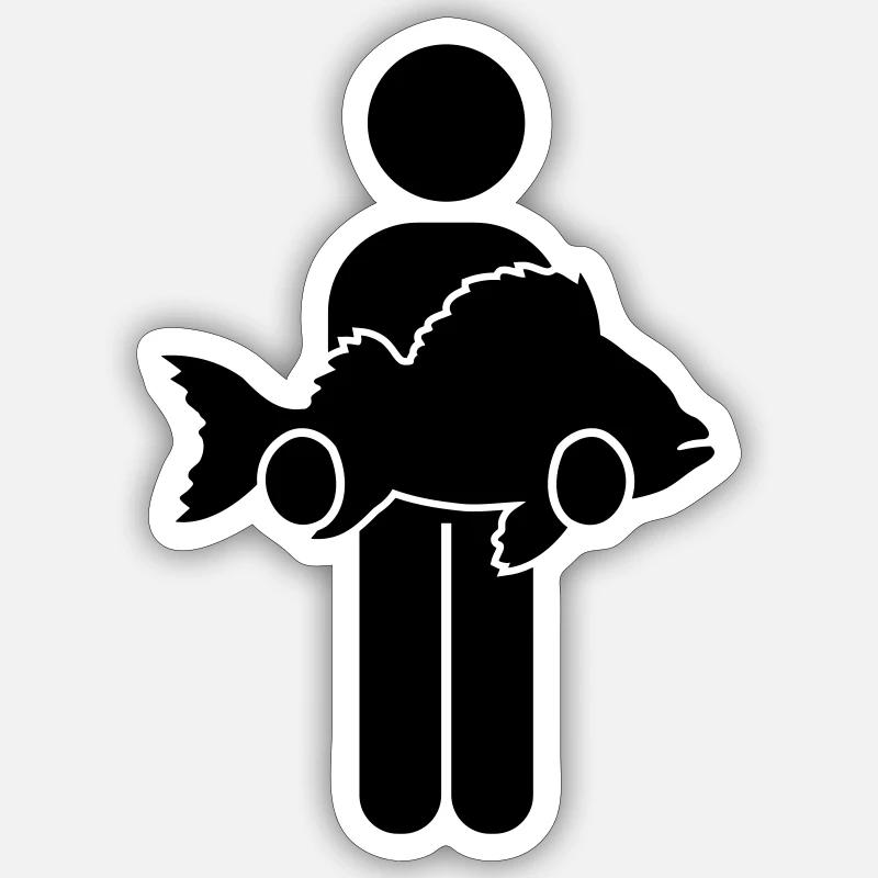 Logo grand croc - Sticker taille S (10 x 10 cm) - blanc mat
