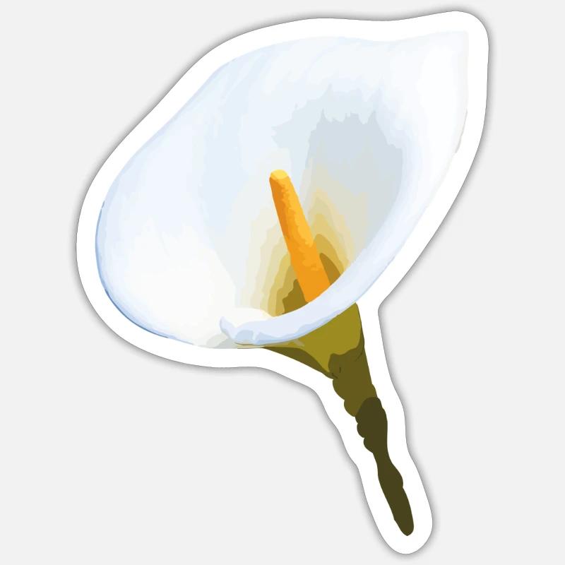 Calla, Aronstab - Sticker size S (10 x 10 cm) - white matte