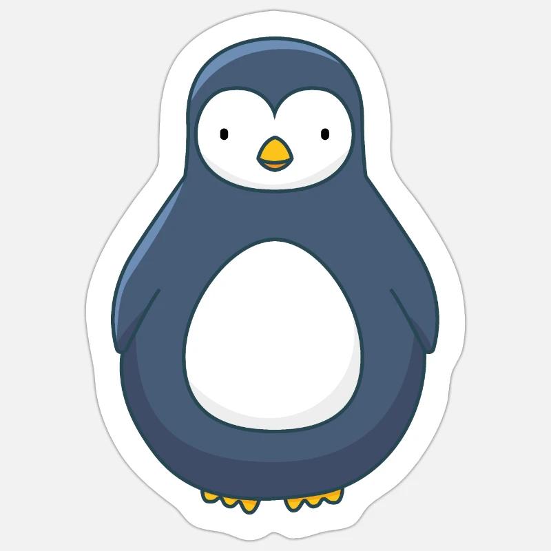 Pingouin mignon Sticker taille S (10 x 10 cm)