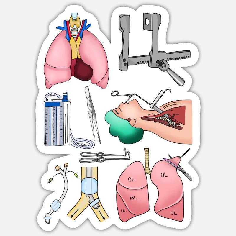Thoracic surgery Sticker size S (10 x 10 cm)