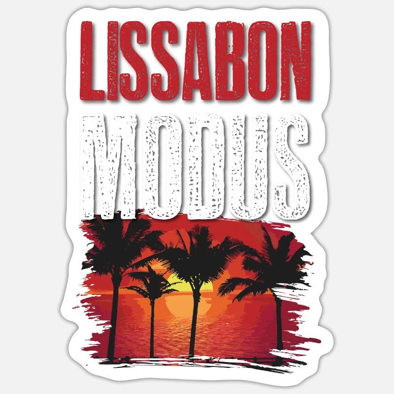 Lisbon Mode - Sticker size S (10 x 10 cm) - white matte