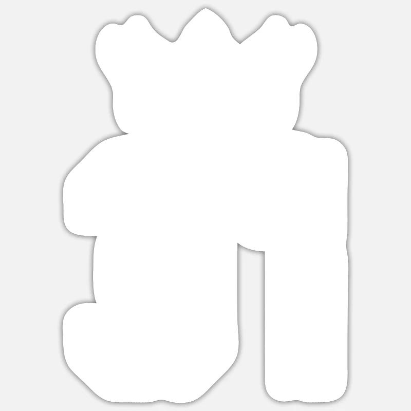31 Couronne numérique - Sticker taille S (10 x 10 cm) - blanc mat