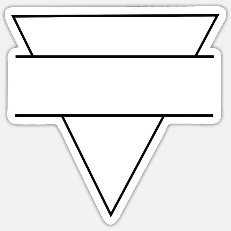 Logo triangle - Symbole triangle Sticker taille S (10 x 10 cm)