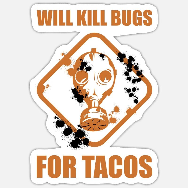 Exterminator Exterminator Zwalczanie szkodników Naklejka rozmiar S (10 x 10 cm)