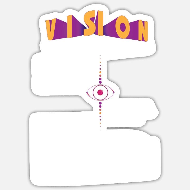 Vision - Sticker taille S (10 x 10 cm) - blanc mat