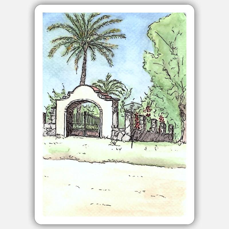Mare Blu - Sticker Größe S (10 x 10 cm) - Mattweiß