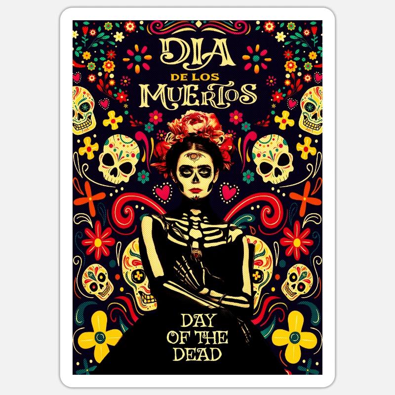 Muertos - Sticker taille S (10 x 10 cm) - blanc mat
