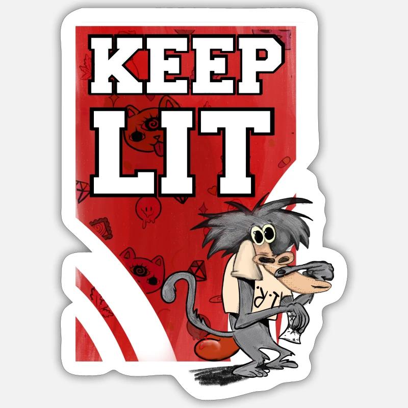 keep lit Sticker size S (10 x 10 cm)