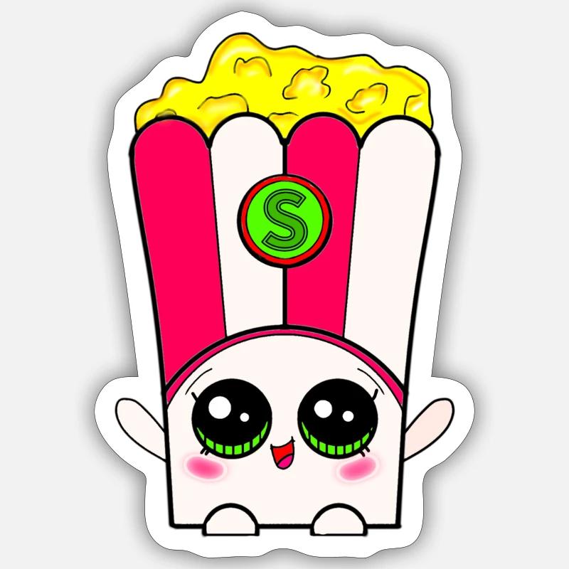 Le pop-corn vous sourit Sticker taille S (10 x 10 cm)