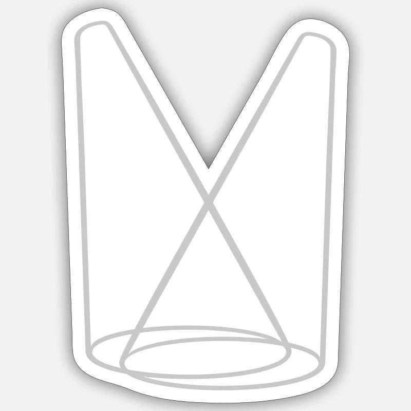 Projecteurs Lamp Stage 2 - Sticker taille S (10 x 10 cm) - blanc mat