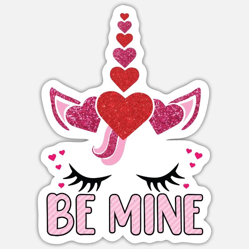 Be Mine - Sticker size S (10 x 10 cm) - white matte