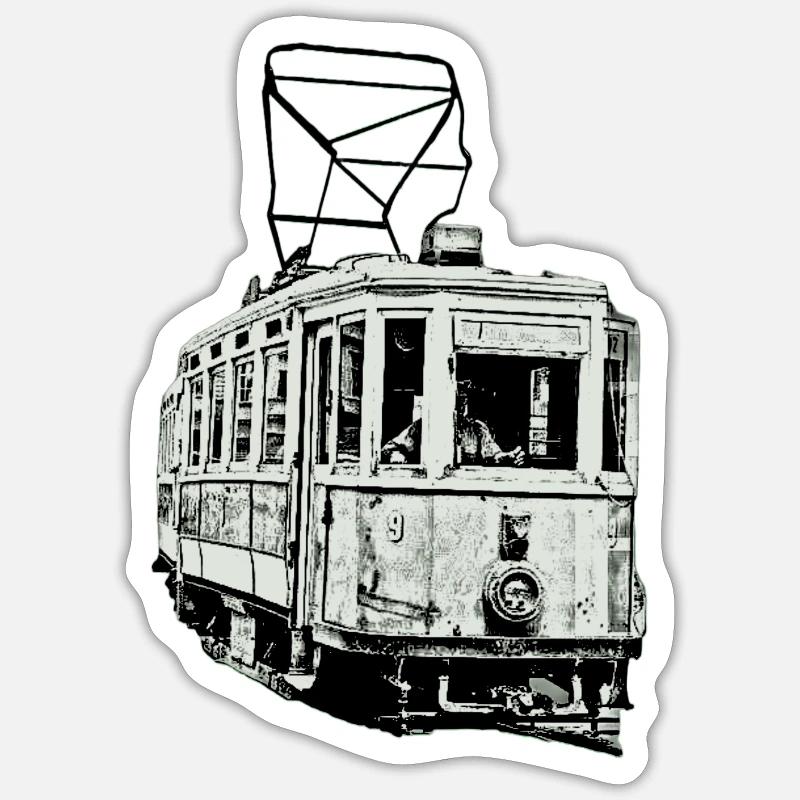 Tram Strassenbahn Train Sticker Größe S (10 x 10 cm)