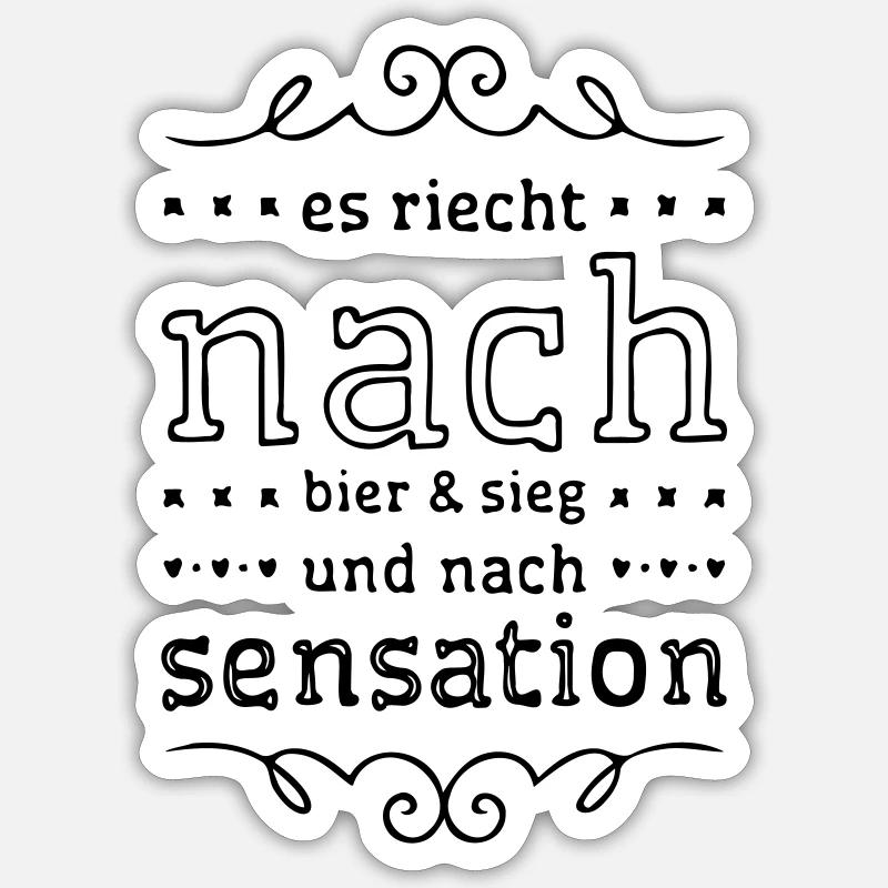 Bier, Sieg & Sensation Sticker Größe S (10 x 10 cm)