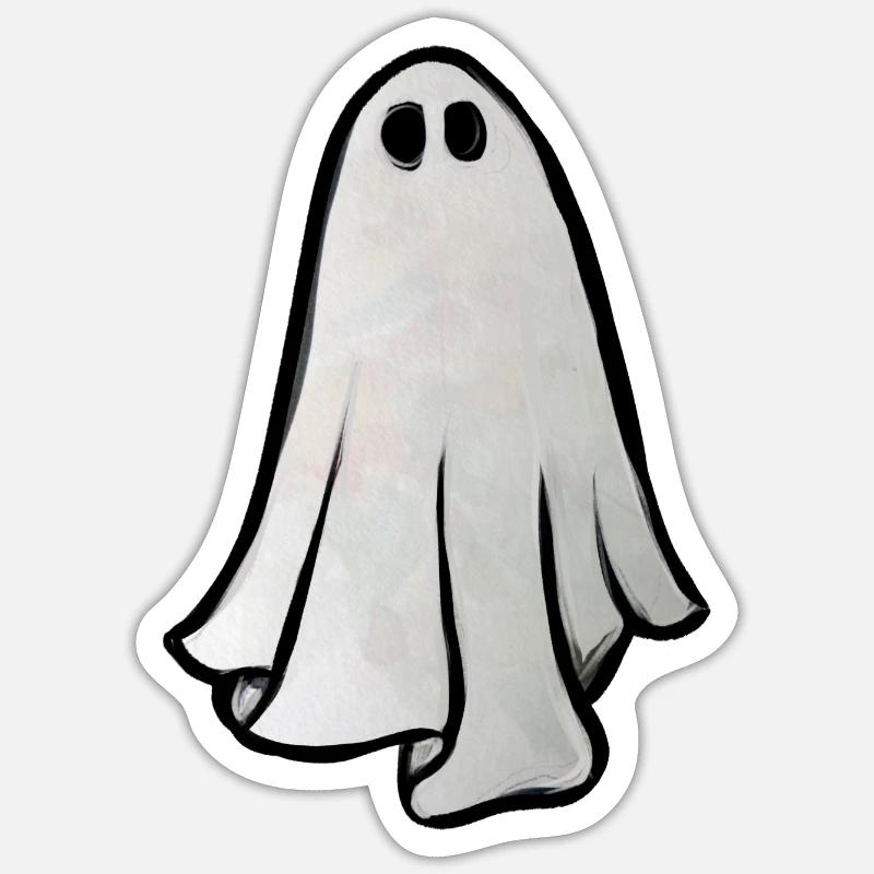 ghost - Sticker size S (10 x 10 cm) - white matte