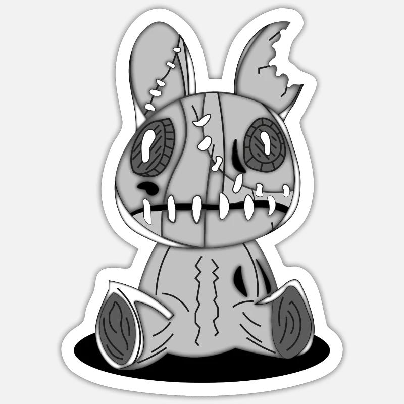 Witch's Broken Doll - Sticker size S (10 x 10 cm) - white matte