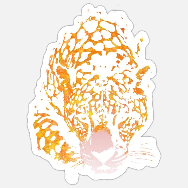 TIGRE - Sticker taille S (10 x 10 cm) - blanc mat