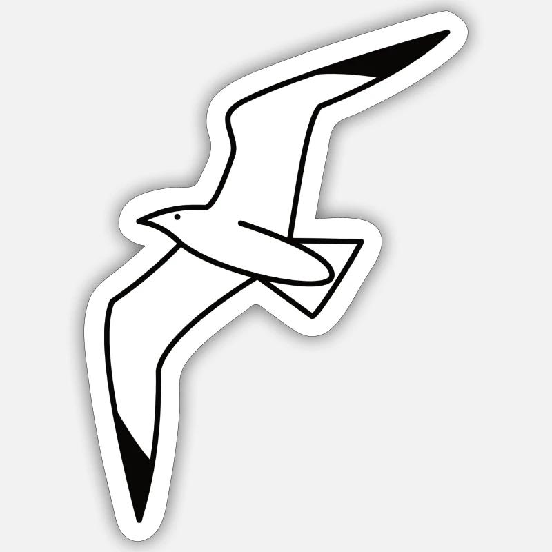 Seagulls - Sticker size S (10 x 10 cm) - white matte