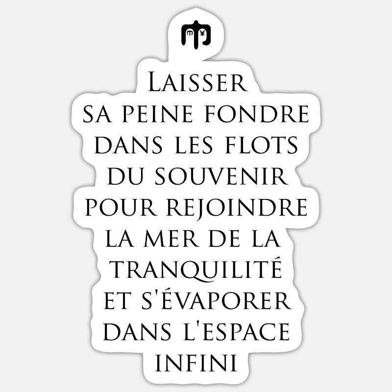 tranquilite - Sticker taille S (10 x 10 cm) - blanc mat