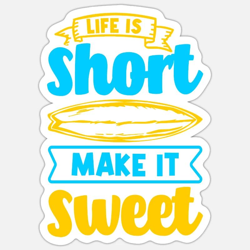 Cooler Surfer Spruch Geschenkidee Sticker Größe S (10 x 10 cm)