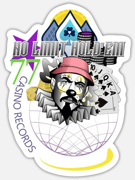 holdem fold and live - Sticker Größe S (10 x 10 cm) - Mattweiß