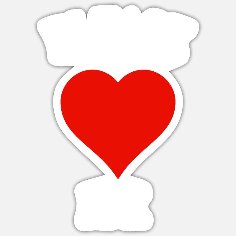 Bitte liebe mich - Sticker Größe S (10 x 10 cm) - Mattweiß