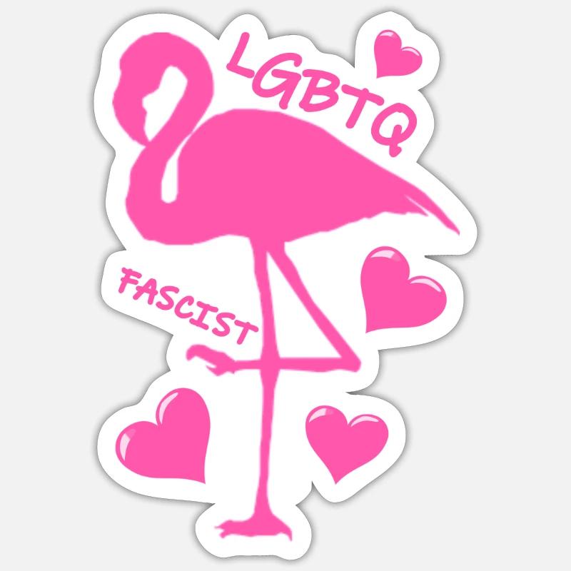 FASCISTE LGBTQ - Sticker taille S (10 x 10 cm) - blanc mat