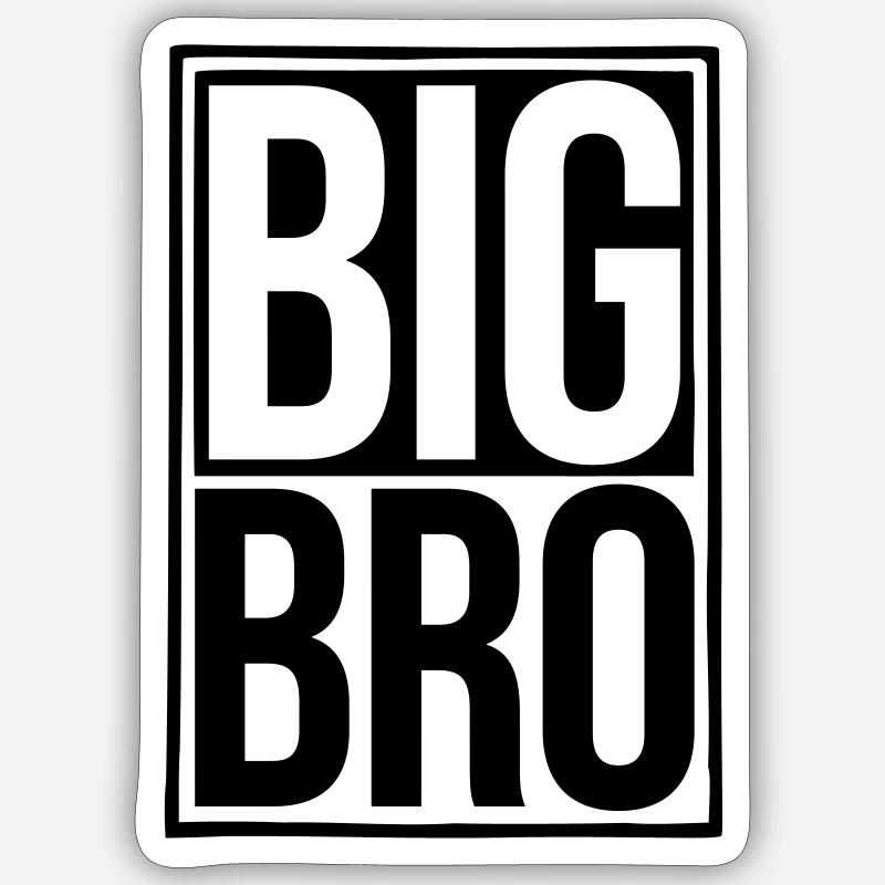 Big Bro Shield Logo - Sticker taille S (10 x 10 cm) - blanc mat