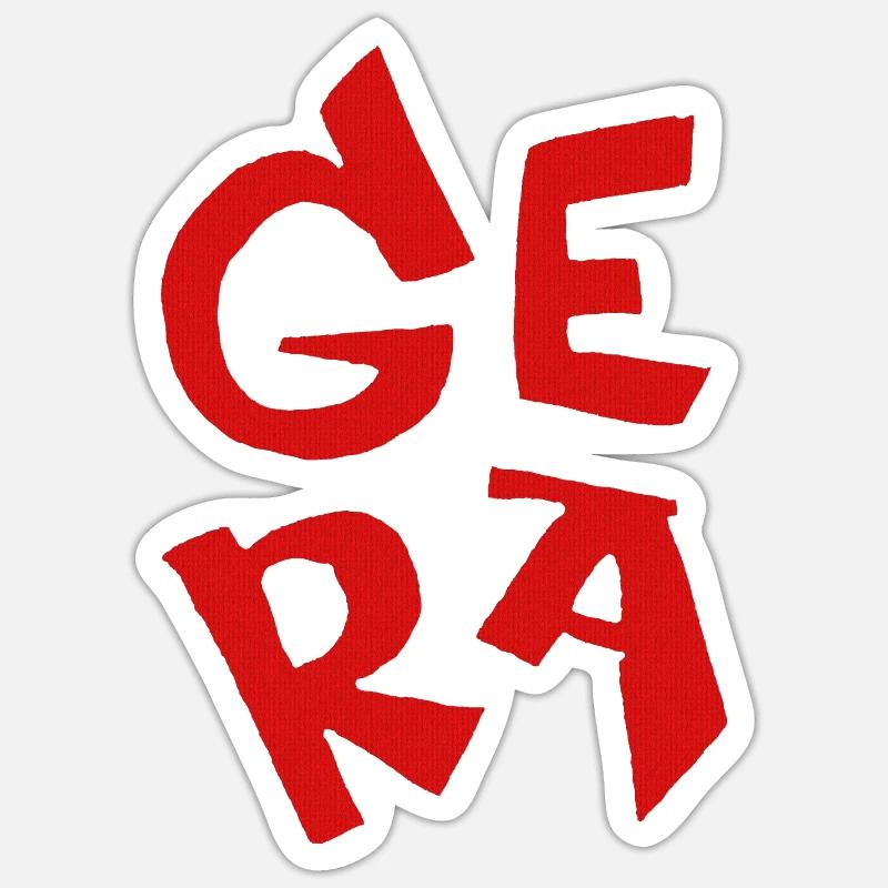 Gera - Sticker Größe S (10 x 10 cm) - Mattweiß