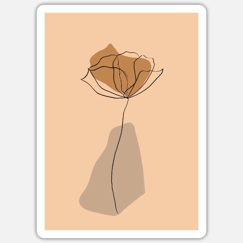 Fleurs minimum Sticker taille S (10 x 10 cm)