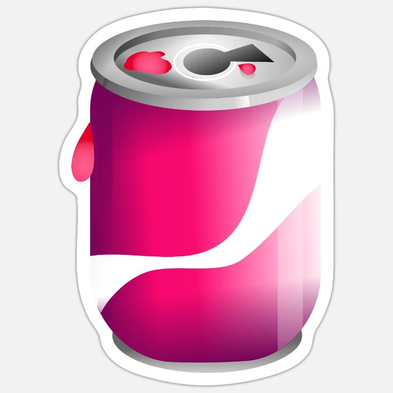 Canned Raspberry Soda Drink - Sticker size S (10 x 10 cm) - white matte