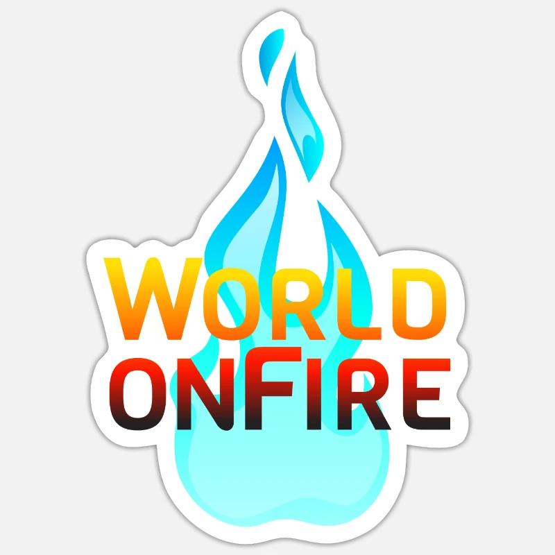 worldonfire Sticker taille S (10 x 10 cm)