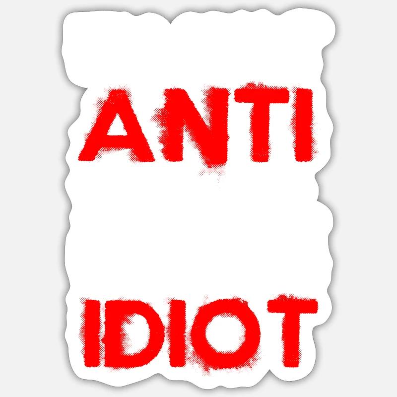 Idiots Office Provocation - Sticker size S (10 x 10 cm) - white matte