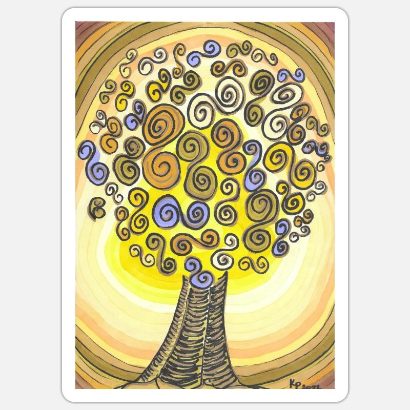 Tree - Sticker size S (10 x 10 cm) - white matte