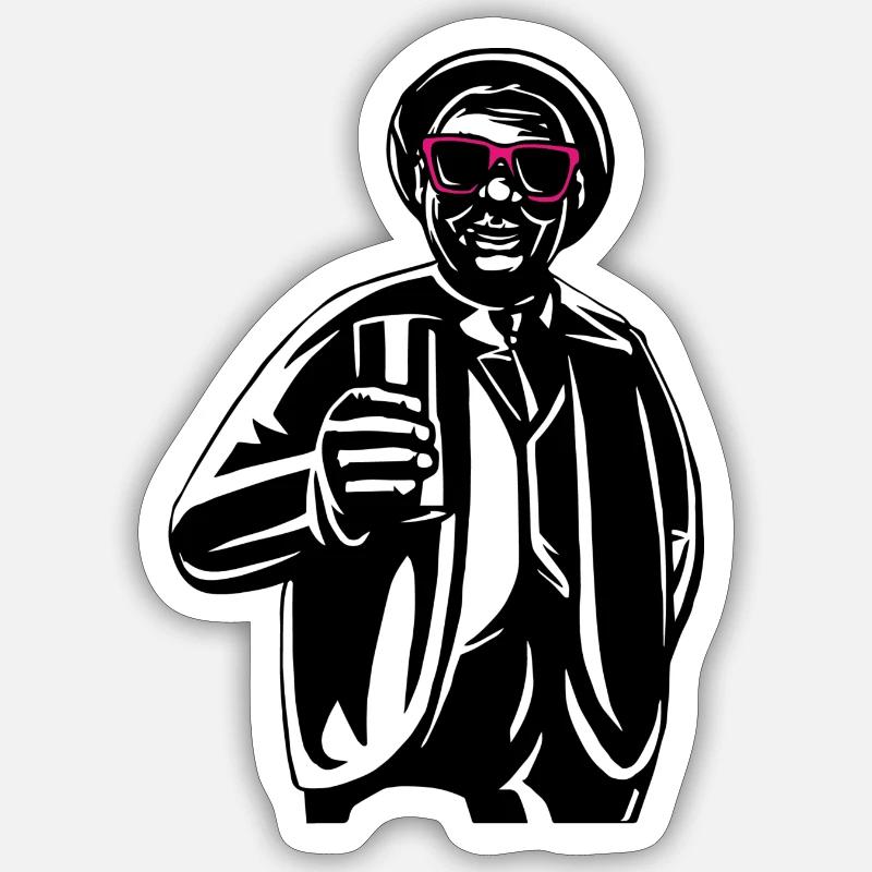 Mainzer Schoppenstecher - Sticker Größe S (10 x 10 cm) - Mattweiß