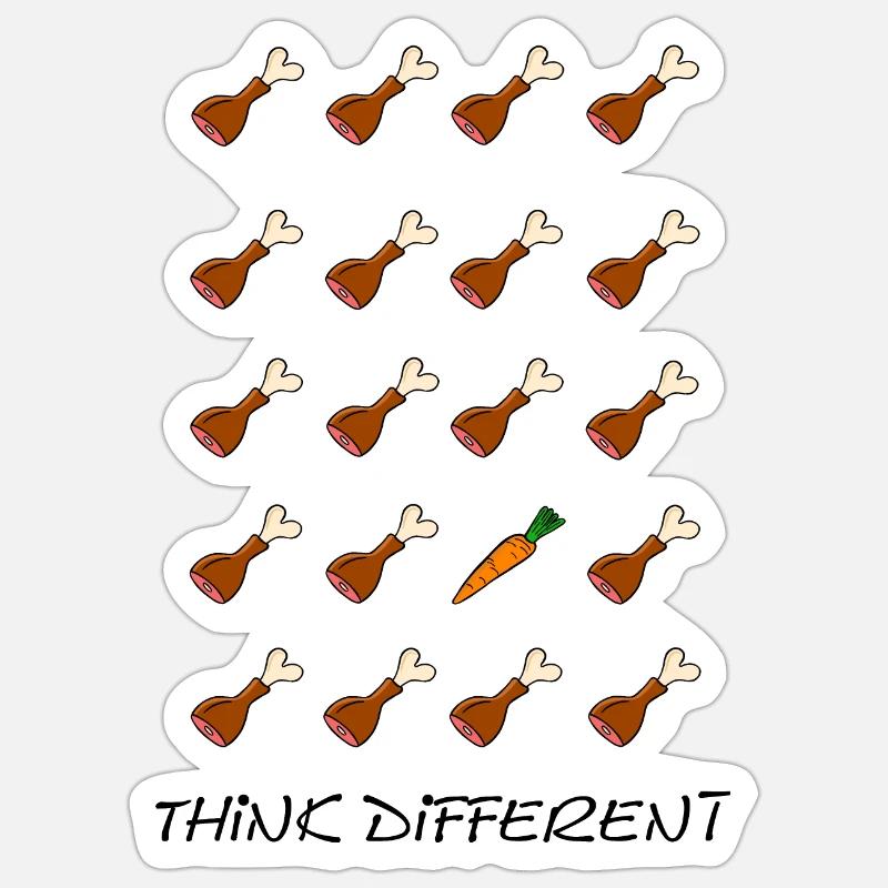 Think different Sticker Größe S (10 x 10 cm)