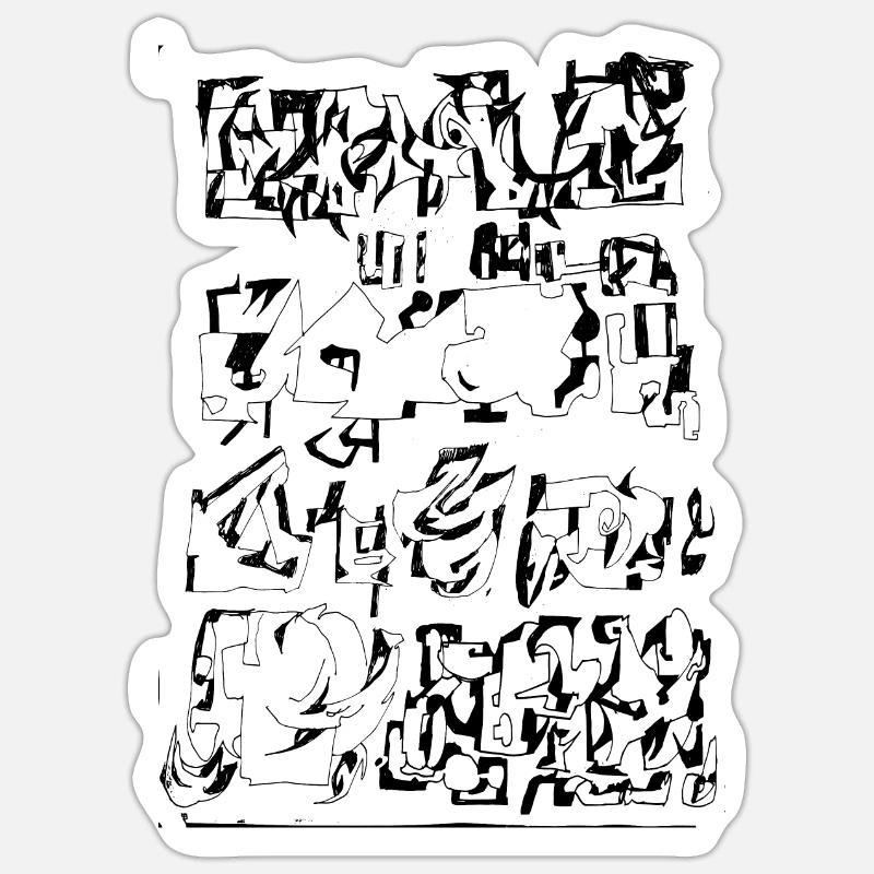 a8 - Sticker Größe S (10 x 10 cm) - Mattweiß