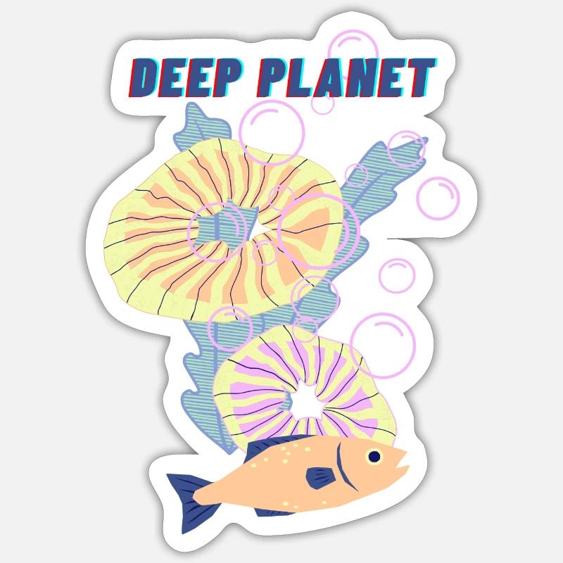 Deep Planet - Sticker Größe S (10 x 10 cm) - Mattweiß