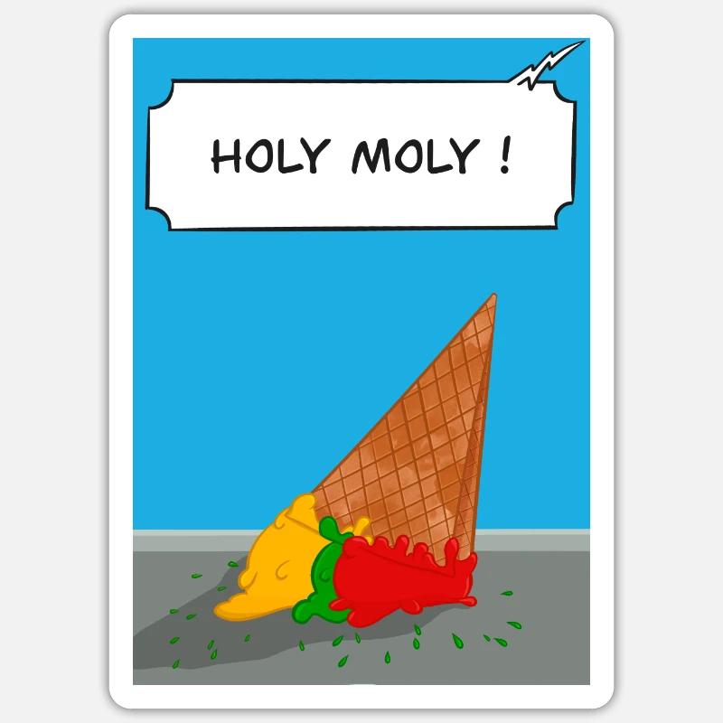 Robin ließ sein Eis fallen Sticker Größe S (10 x 10 cm)