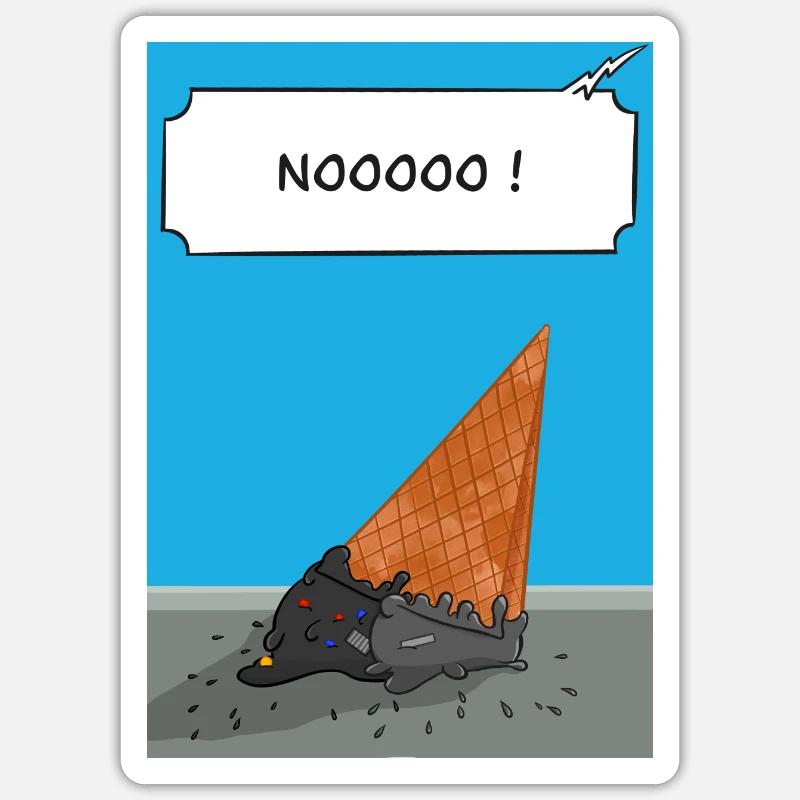 Vader ließ sein Eis fallen Sticker Größe S (10 x 10 cm)