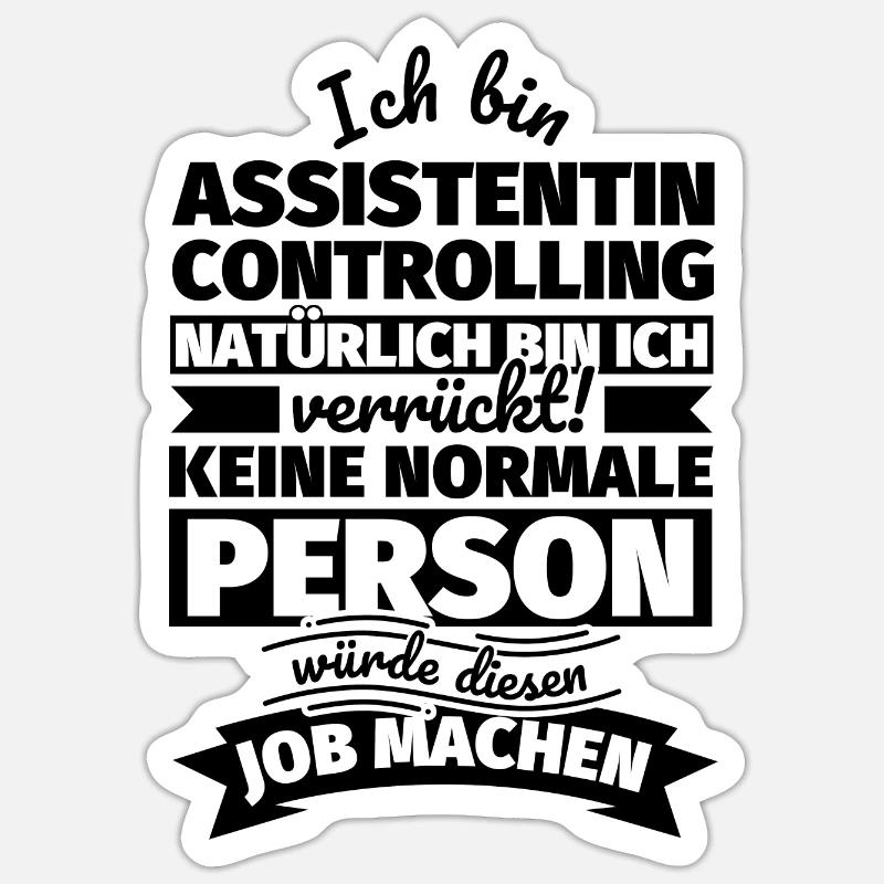 Assistentin Controlling Geschenke Sticker Größe S (10 x 10 cm)