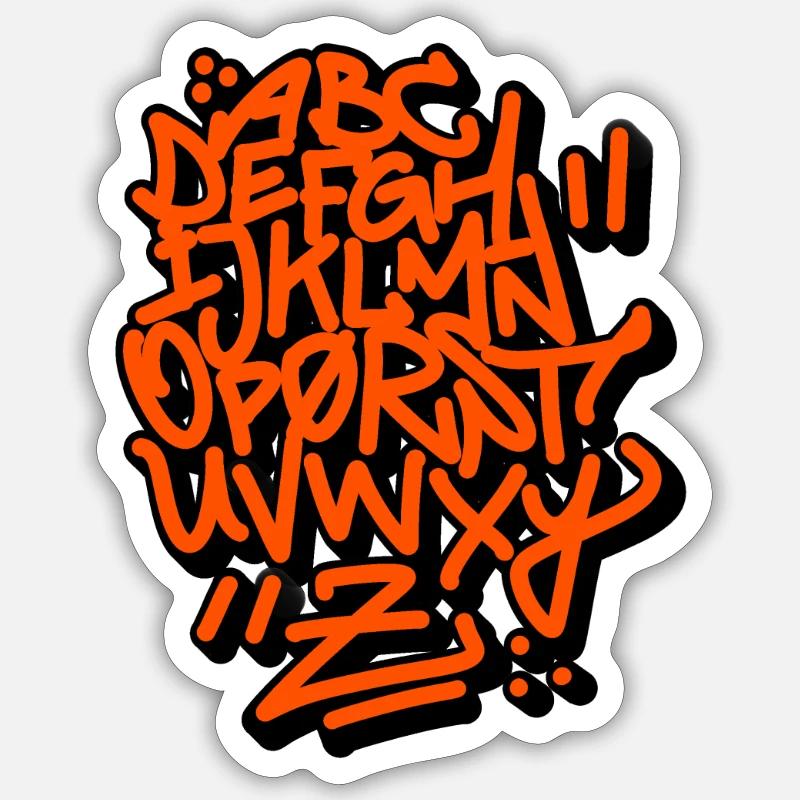 ABC Alphabet - Sticker Größe S (10 x 10 cm) - Mattweiß