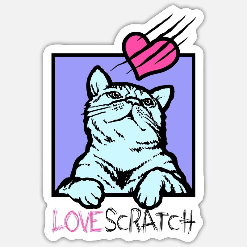 Love Scratch 1 Sticker size S (10 x 10 cm)
