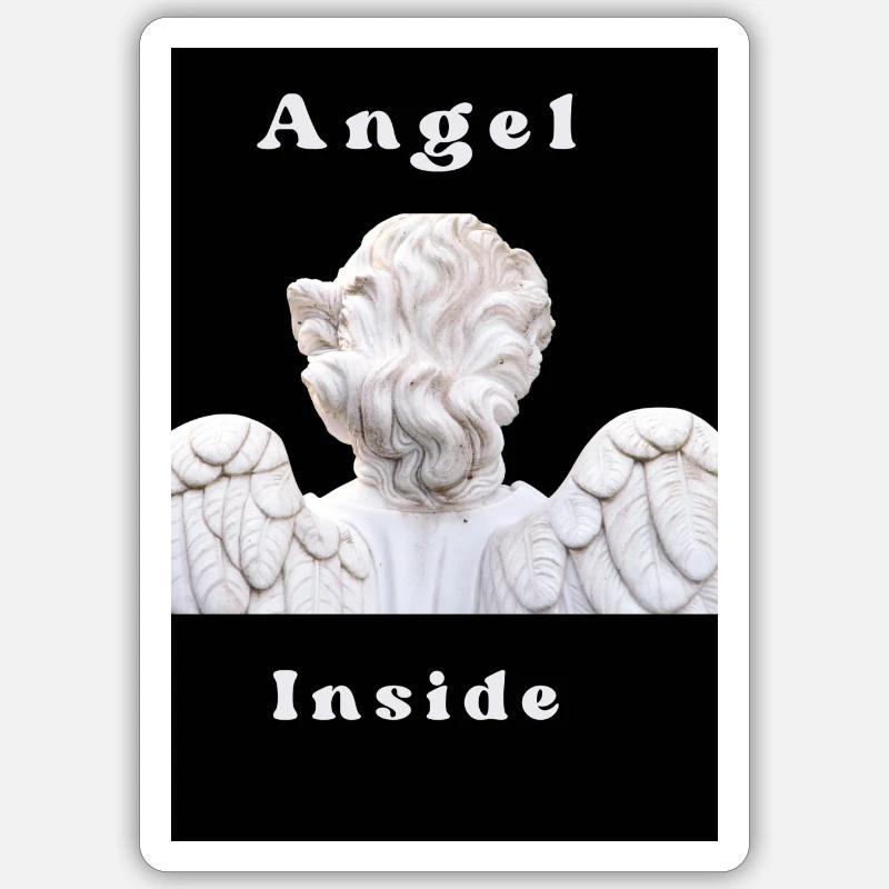 Ange - Sticker taille S (10 x 10 cm) - blanc mat