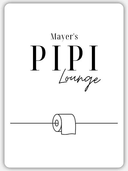 Mayer‘s Lounge - Sticker Größe S (10 x 10 cm) - Mattweiß