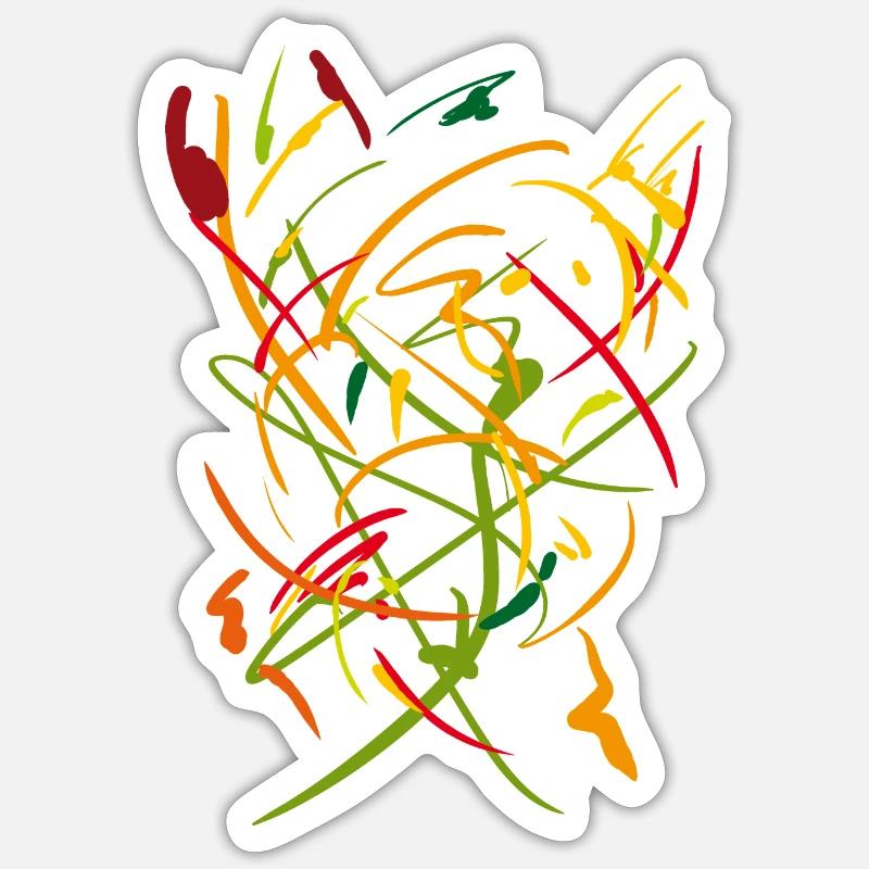 Abstract - Sticker size S (10 x 10 cm) - white matte