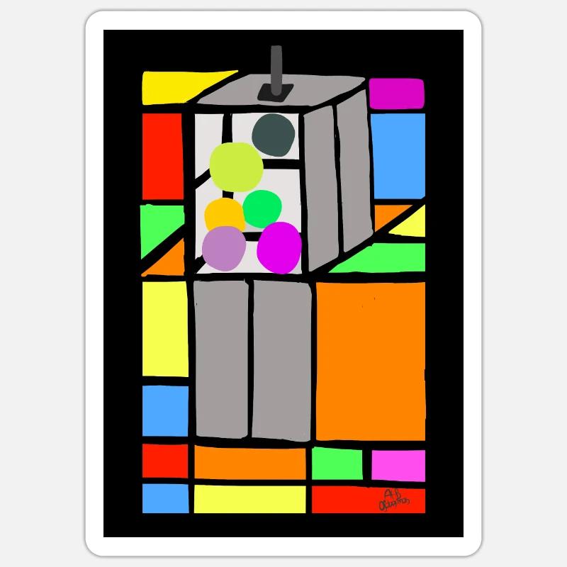 Elevator v Improved Sticker size S (10 x 10 cm)