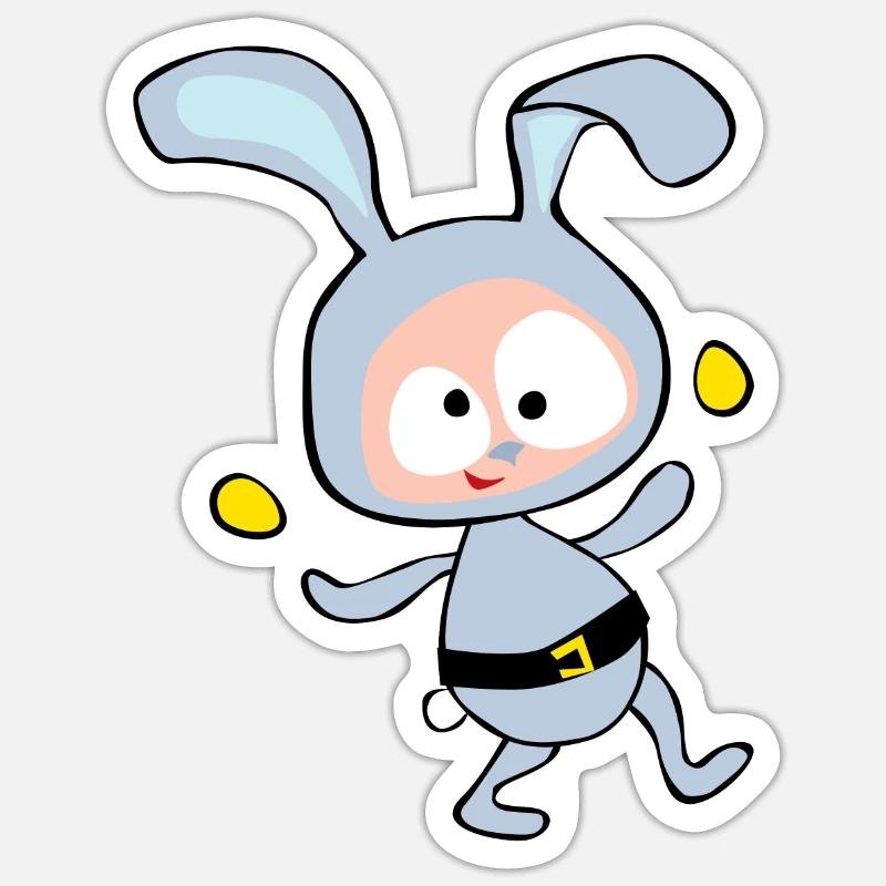 Easter dances with golden eggs Sticker size S (10 x 10 cm)