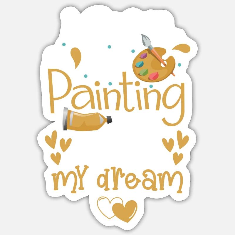 Peintre Varnisher Artisan - Sticker taille S (10 x 10 cm) - blanc mat